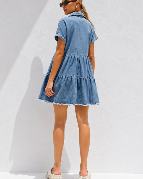 Robe trapèze en jean