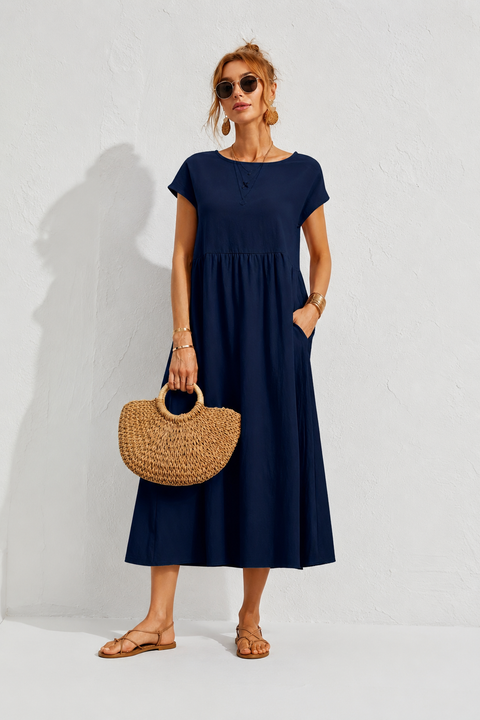 Robe trapèze chic mi-longue