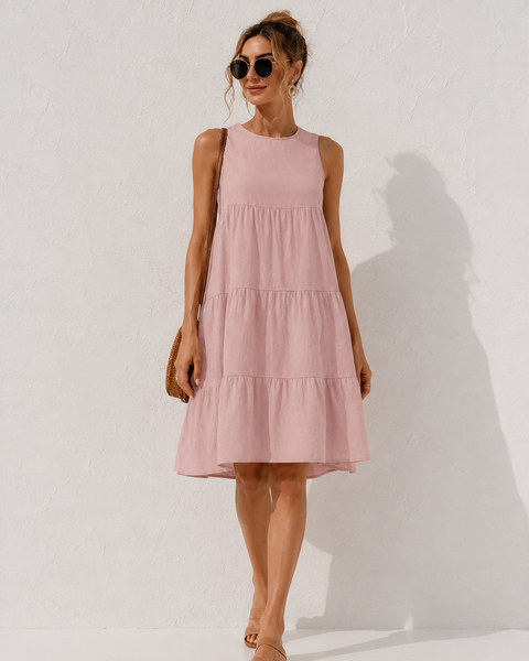 Robe forme trapèze mi longue