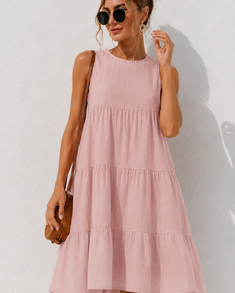Robe forme trapèze mi longue