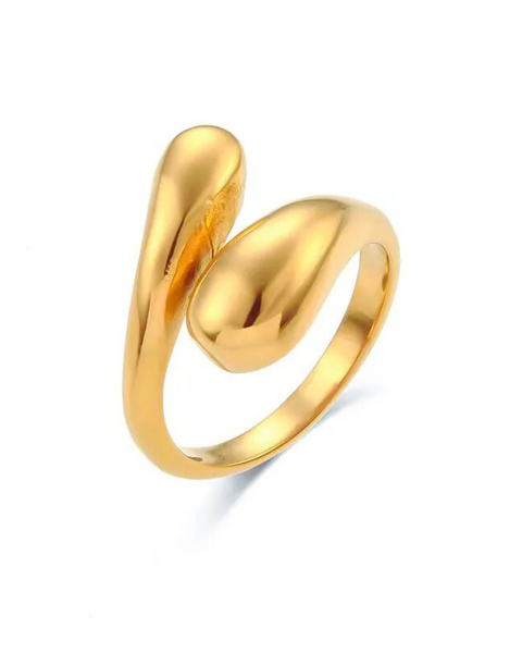 Bague goutte or