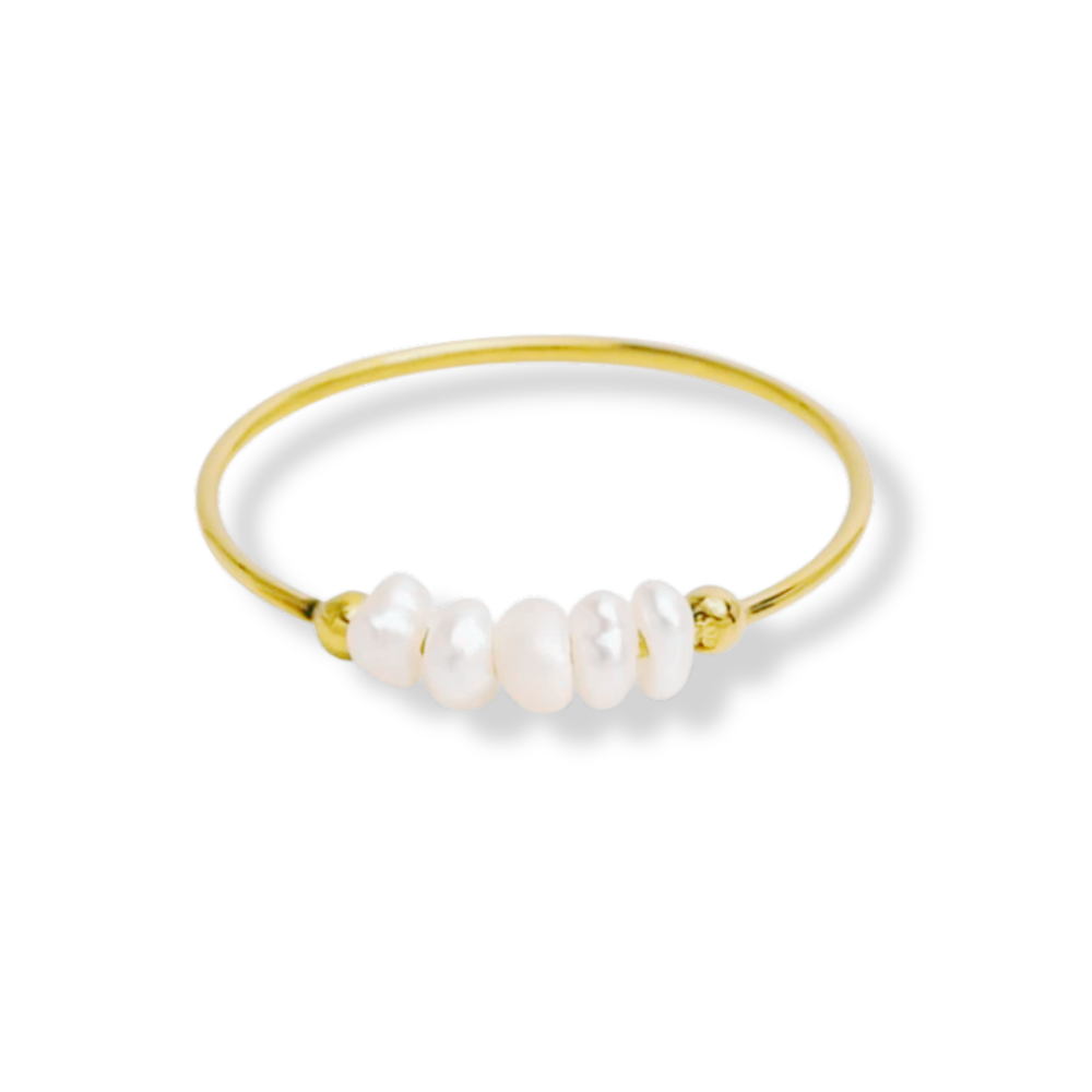 Bague perles or 18K