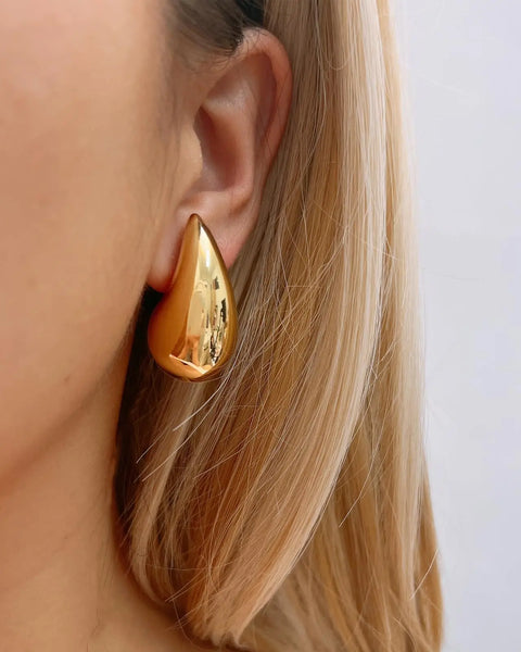 Boucle d'oreille goutte or