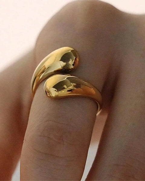 Bague goutte or
