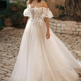 Robe de mariée trapèze dentelle