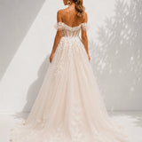 Robe de mariée trapèze dentelle