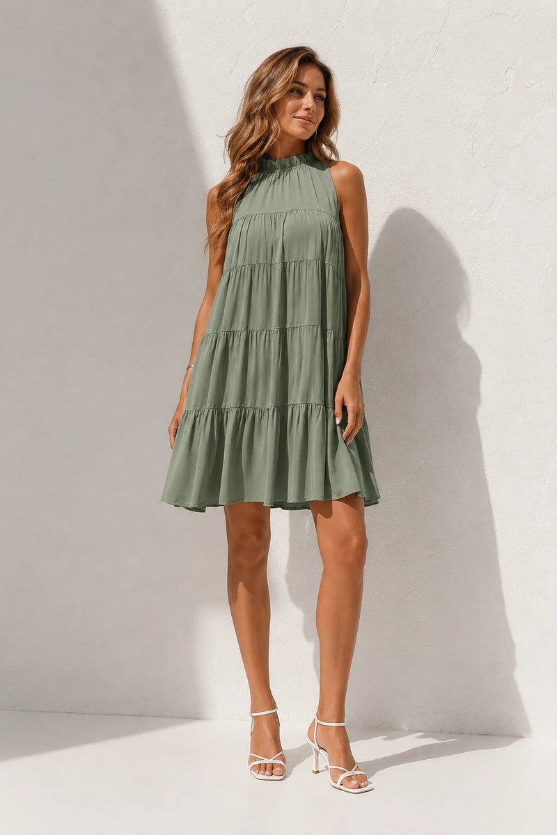 Robe Fluide Printemps Eté Forme Trapèze
