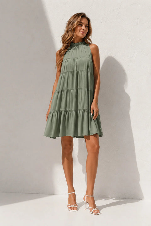 Robe Fluide Printemps Eté Forme Trapèze