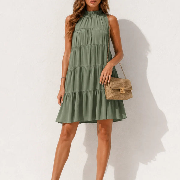 Robe Fluide Printemps Eté Forme Trapèze