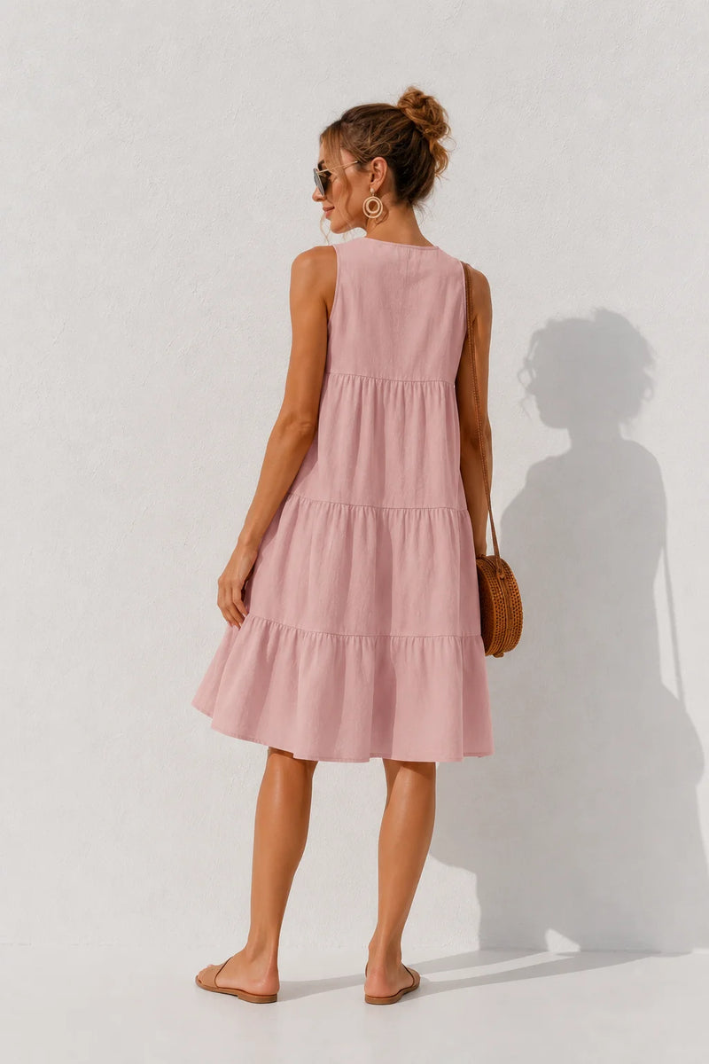 Robe Forme Trapèze Mi Longue