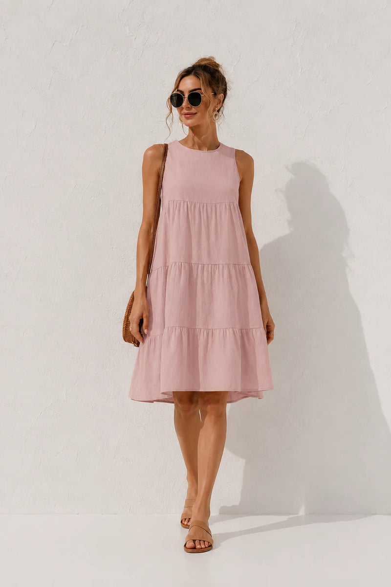 Robe Forme Trapèze Mi Longue