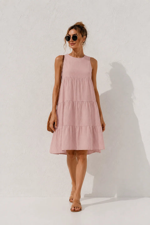 Robe Forme Trapèze Mi Longue