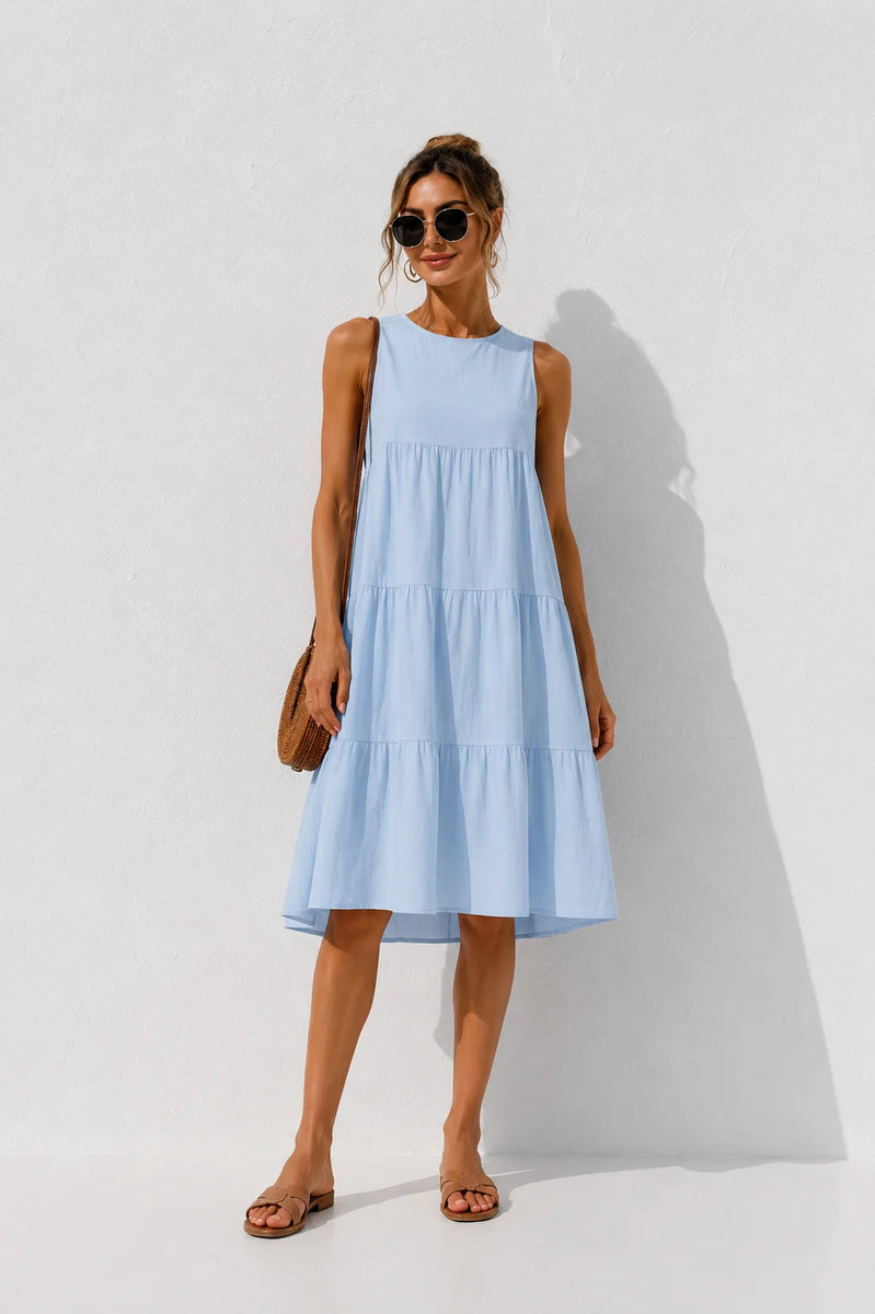 Robe Forme Trapèze Mi Longue