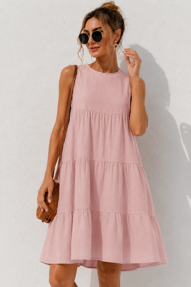 Robe Forme Trapèze Mi Longue