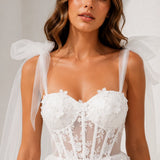 Robe longue trapèze fluide mariage