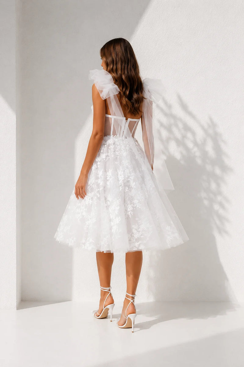 Robe longue trapèze fluide mariage