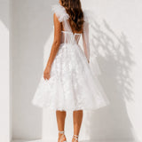 Robe longue trapèze fluide mariage