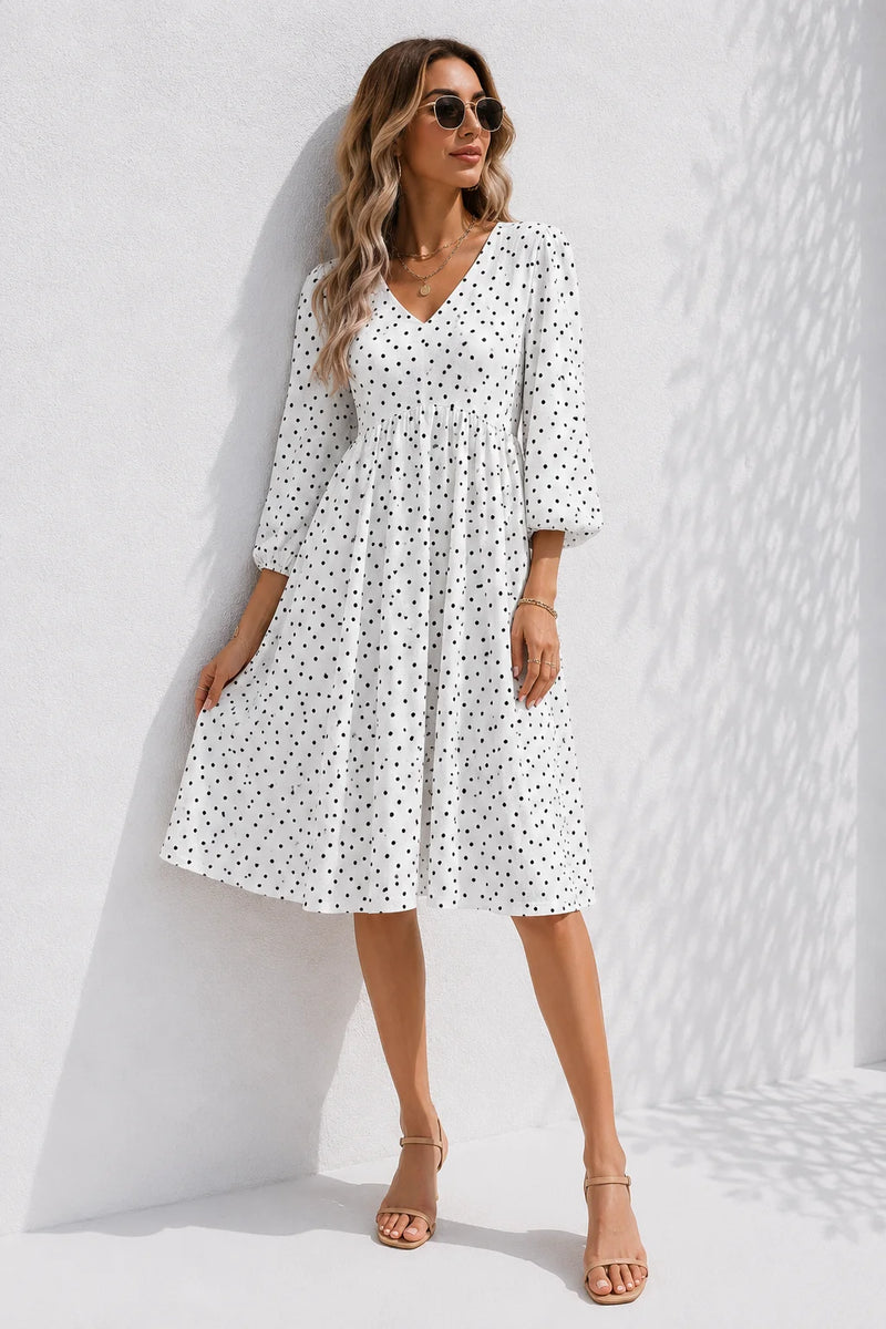 Robe trapèze a pois