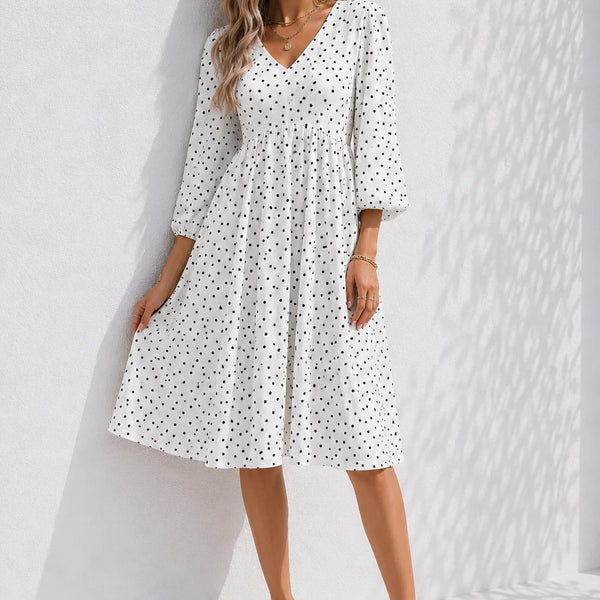 Robe trapèze a pois