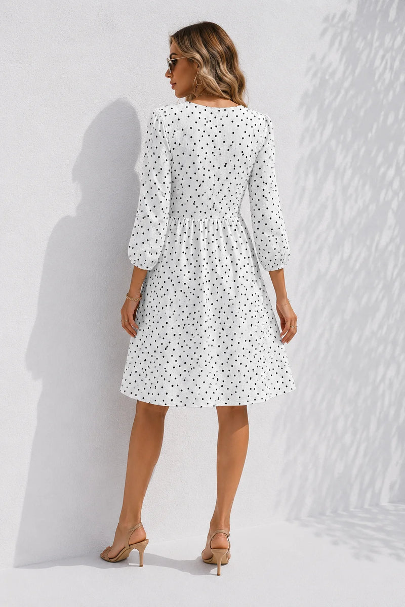 Robe trapèze a pois