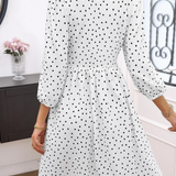 Robe trapèze a pois femme