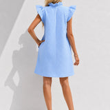 Robe trapèze bleue
