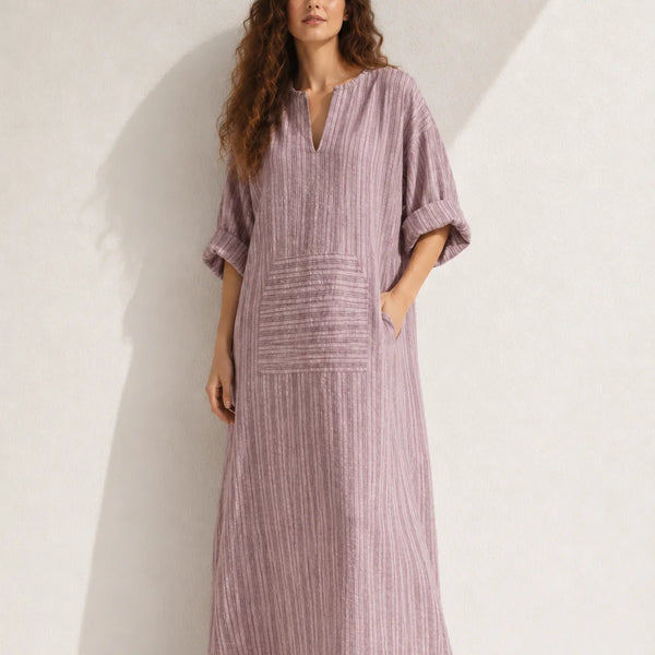 Robe trapèze en lin