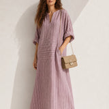 Robe trapèze en lin