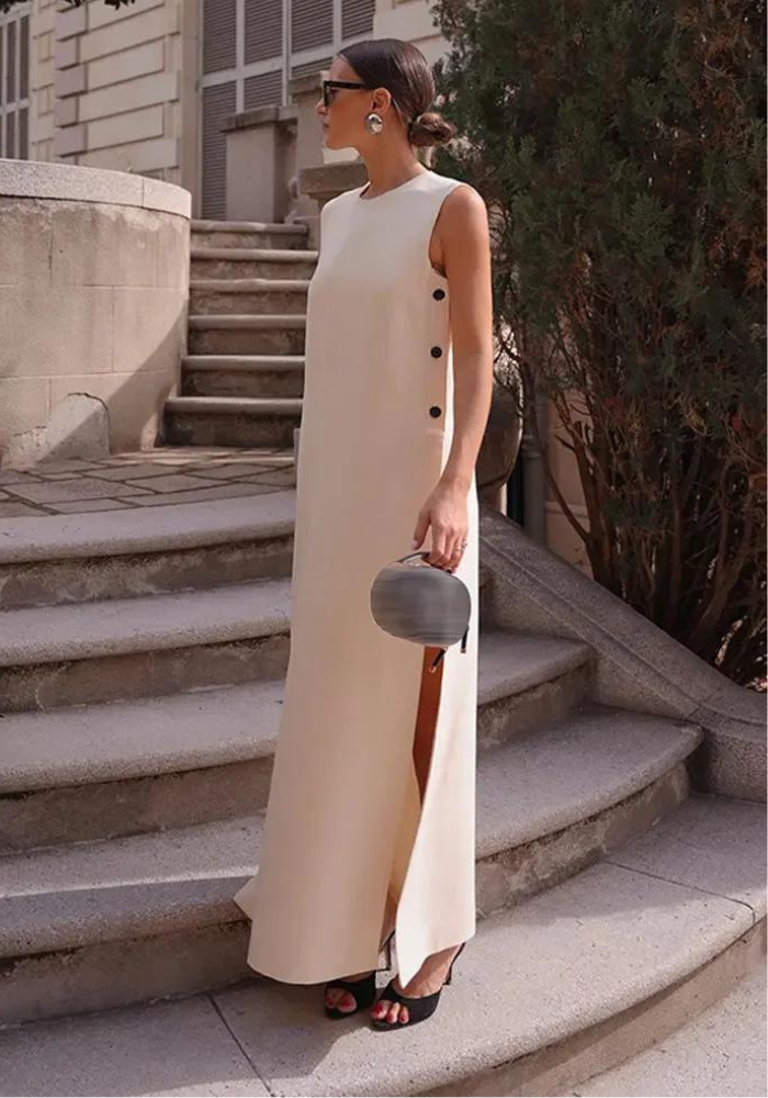 Trapeze Ceremonie Robe Forme Trapeze Robe Trapèze Chic Mariage Civil