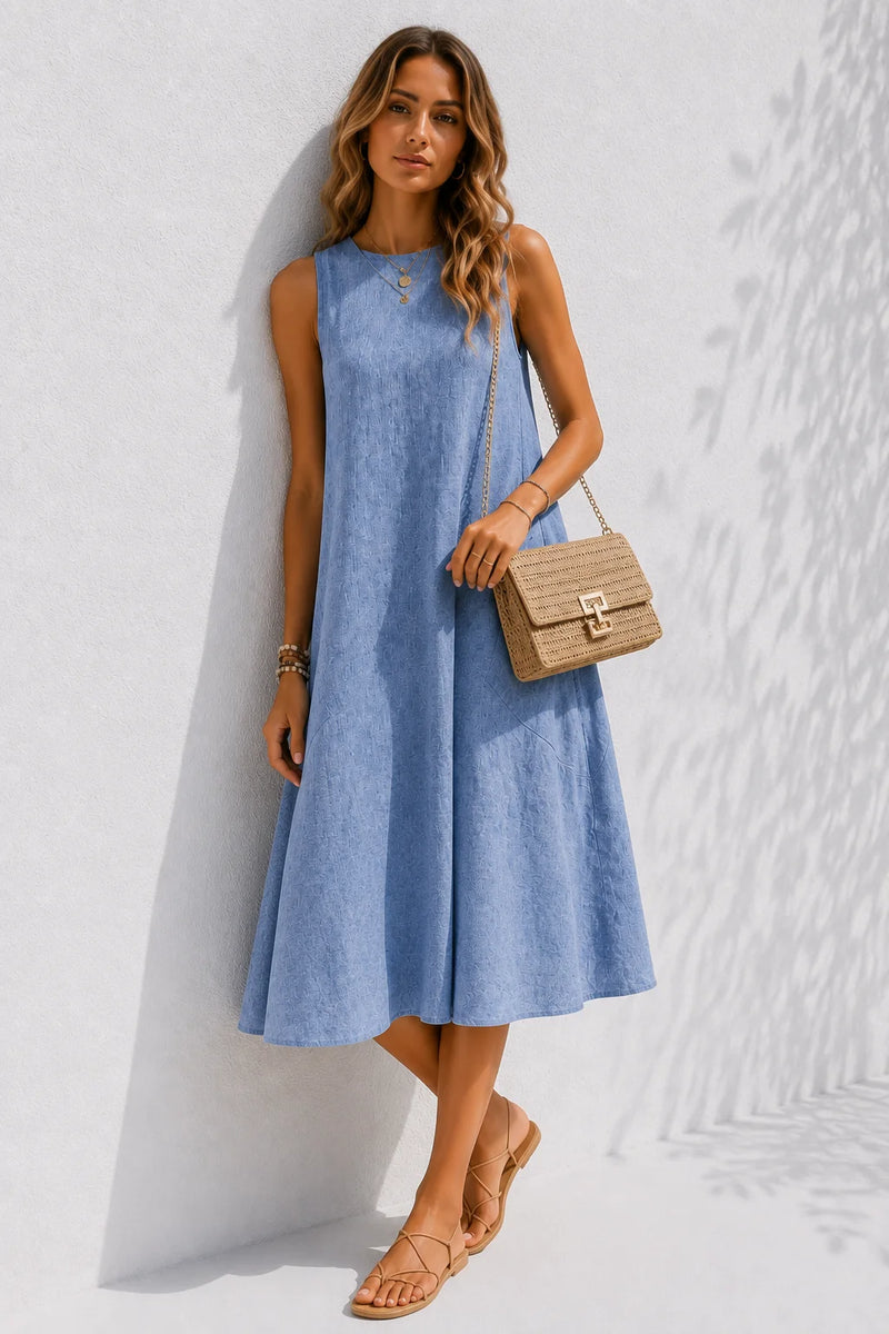 Robe trapèze chic mi-longue