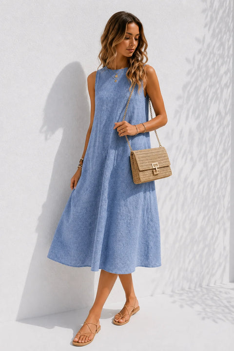Robe trapèze chic mi-longue
