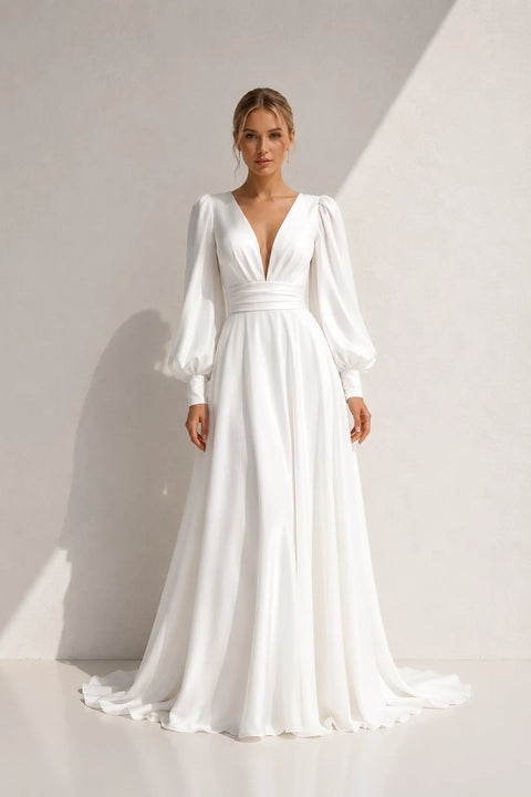 Robe trapèze chic pour mariage