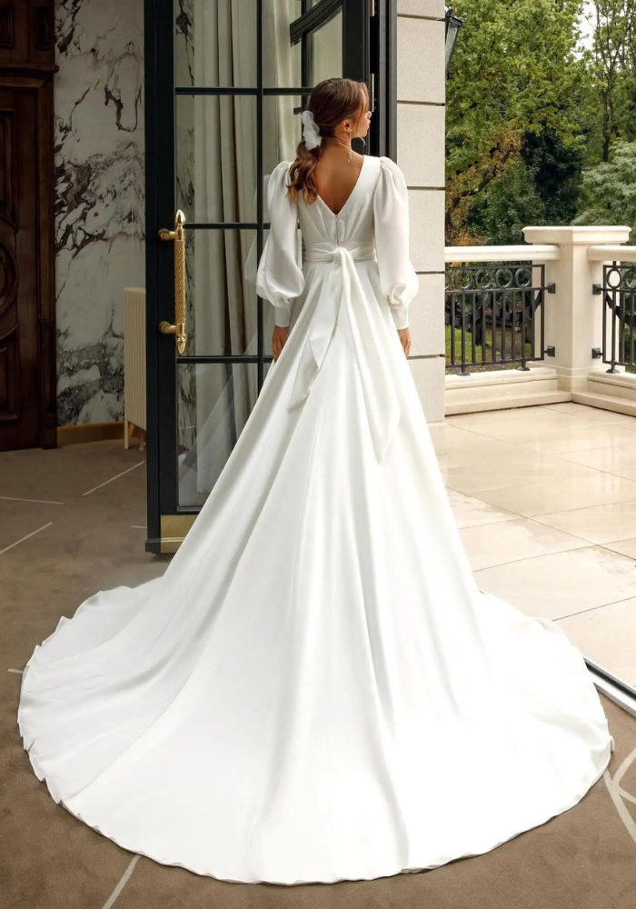 Robe trapeze chic pour mariage