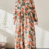 Robe trapèze coton orangé