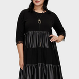 Robe trapèze femme ronde noir