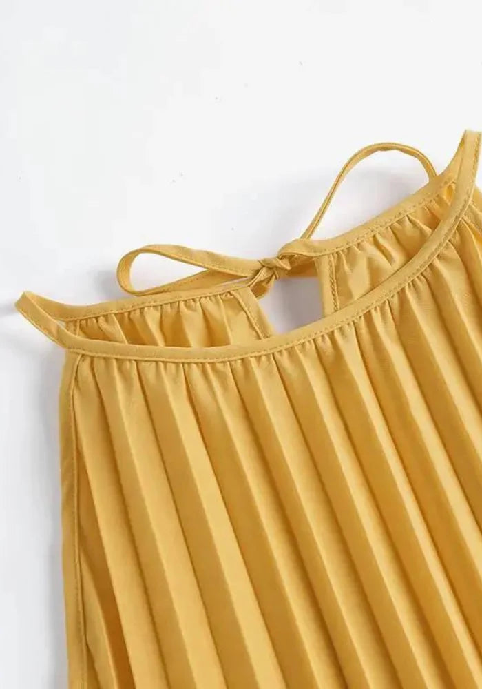 Robe trapèze jaune