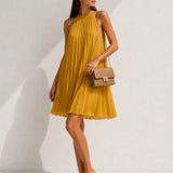 Robe trapèze jaune