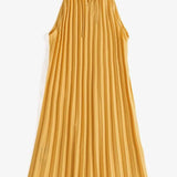 Robe trapèze jaune sans manche