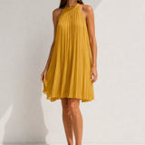 Robe trapèze jaune