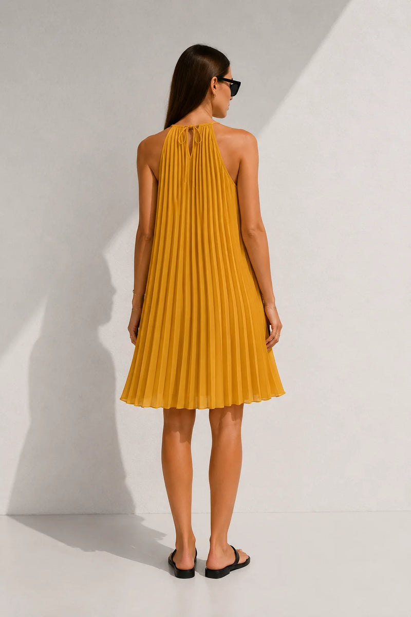 Robe trapèze jaune