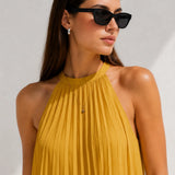 Robe trapèze jaune