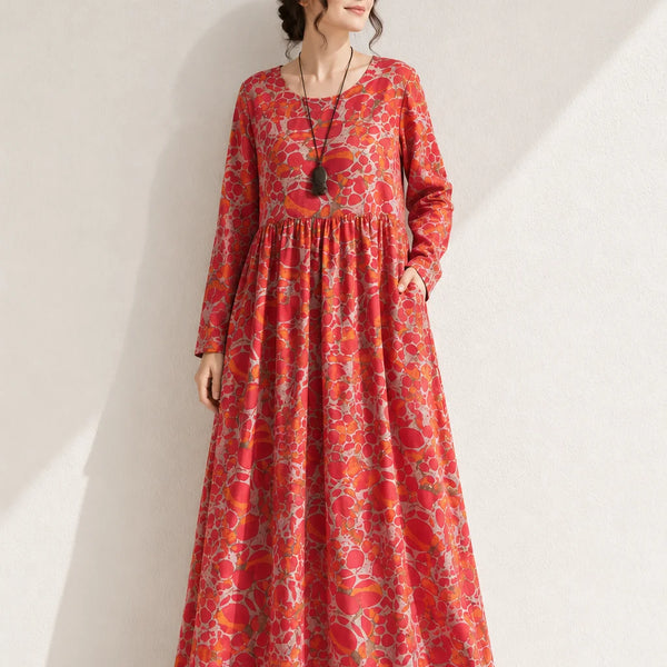 Robe trapèze rouge