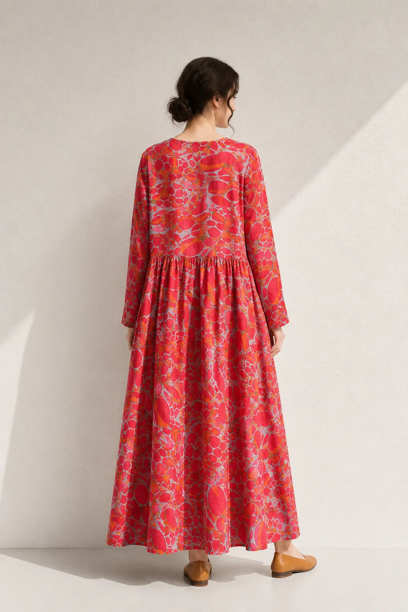 Robe trapèze rouge