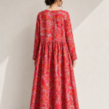 Robe trapèze rouge