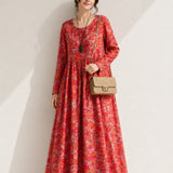 Robe trapèze rouge