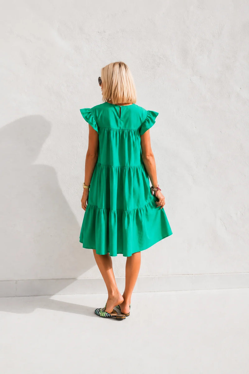 Robe Trapèze Manche Bouffante