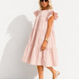 Robe Trapèze Manche Bouffante