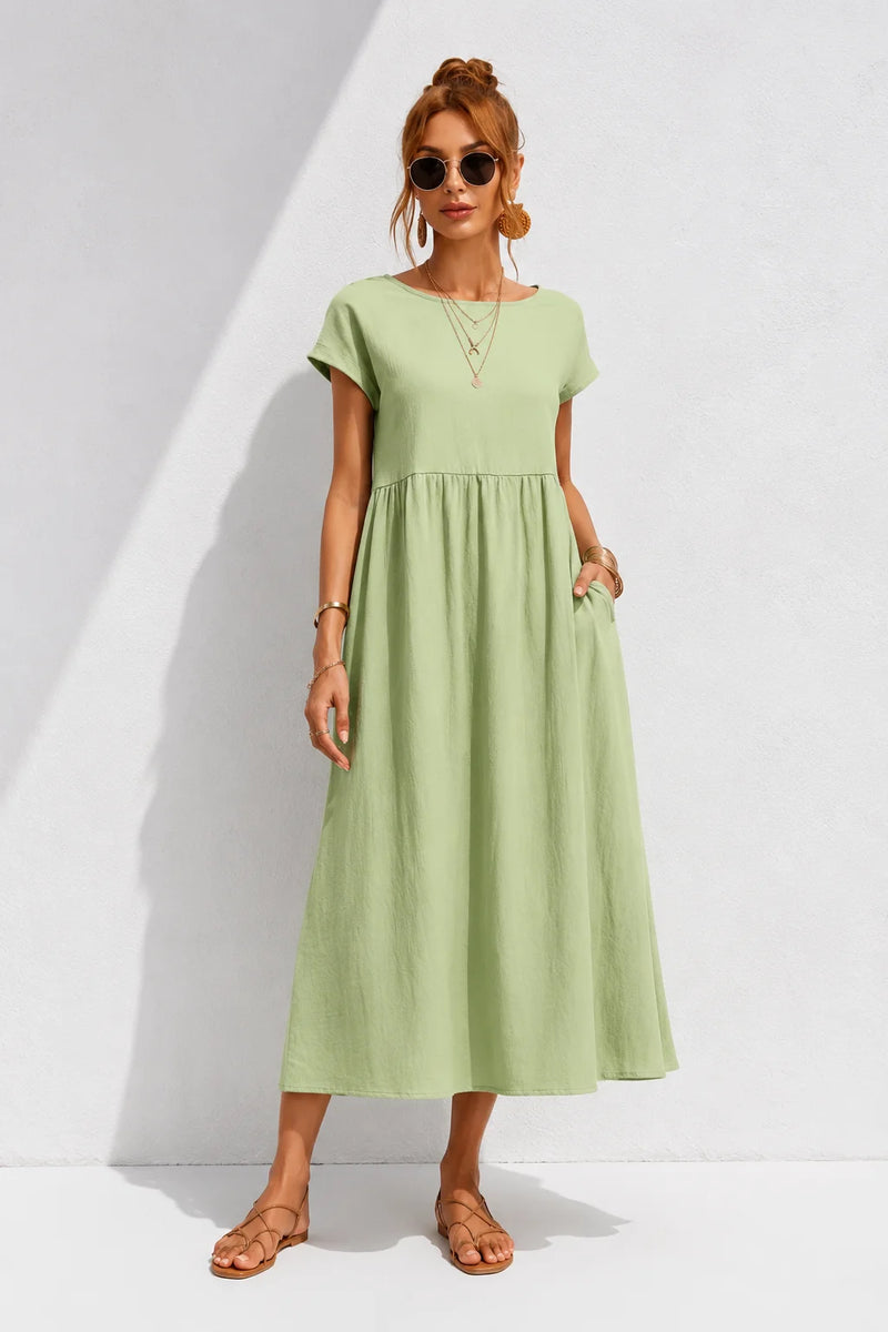 Robe trapèze manche courte