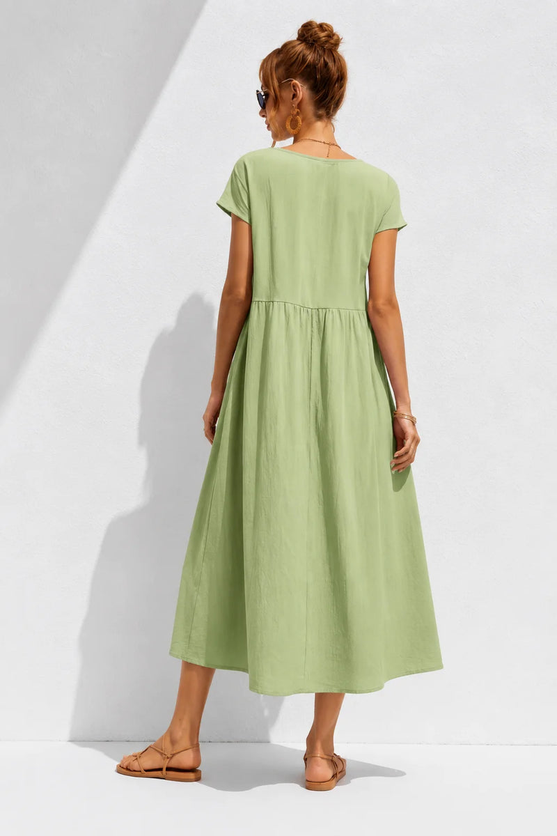 Robe trapèze manche courte
