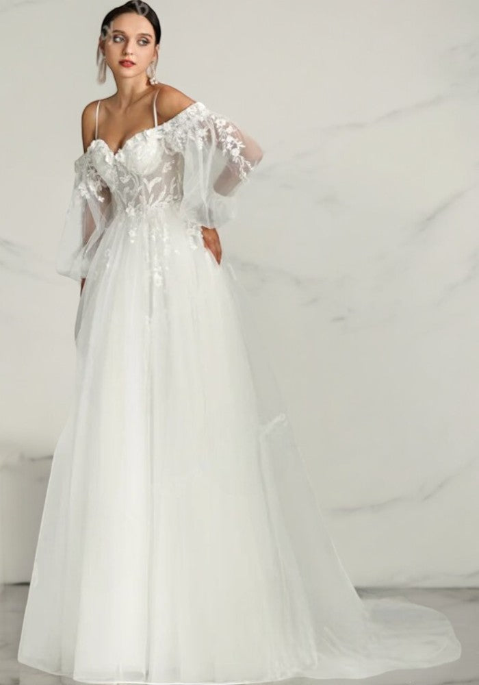 Robe trapèze mariage belle